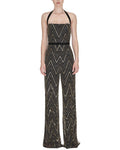 Reem Acra Beaded Jumpsuit