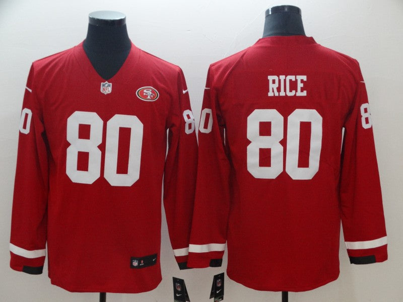 Men's San Francisco 49ers Jerry Rice #80 Red Alternate Game jersey