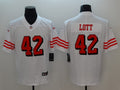 Men's San Francisco 49ers Ronnie Lott #42 White Game Player jersey