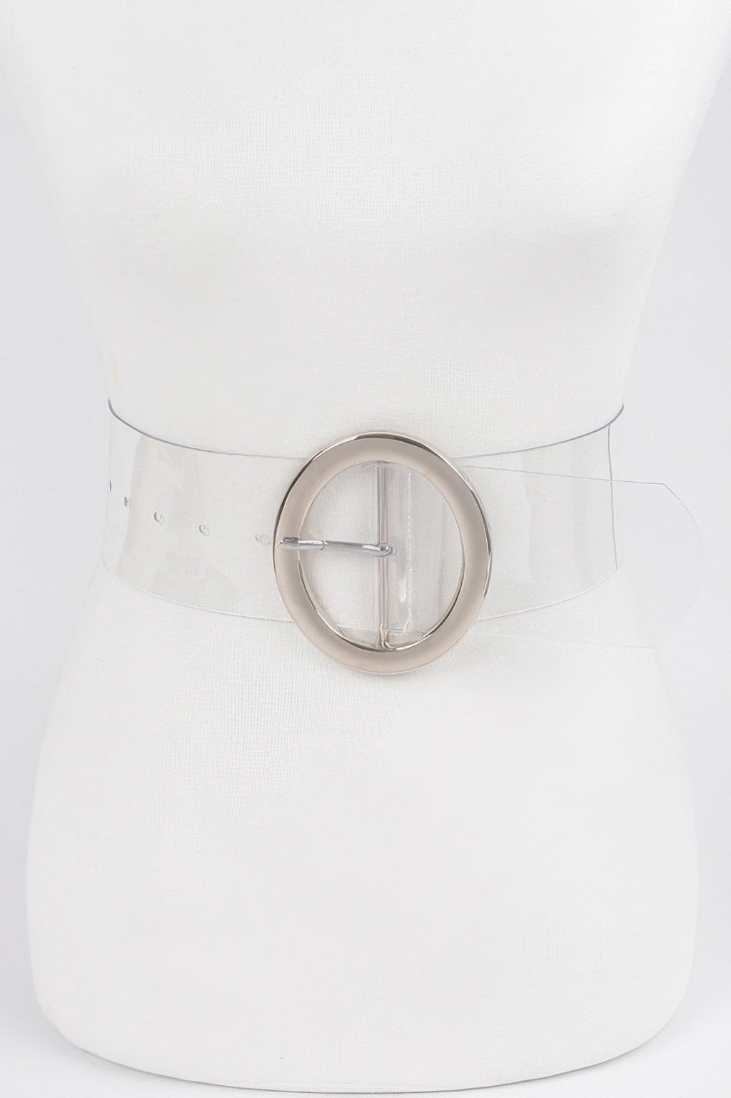 Transparent Round Buckle Belt