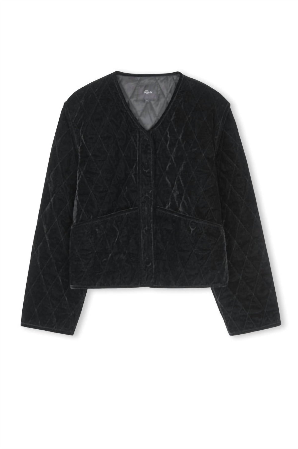 Kiko Boxy Fit Jacket In Black Velvet