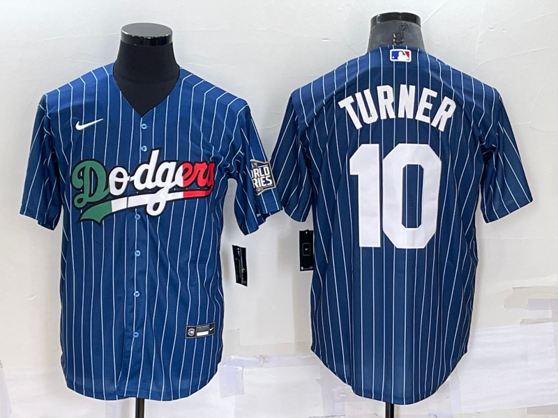 Men's Los Angeles Dodgers Justin Turner #10 Blue Player Game jersey