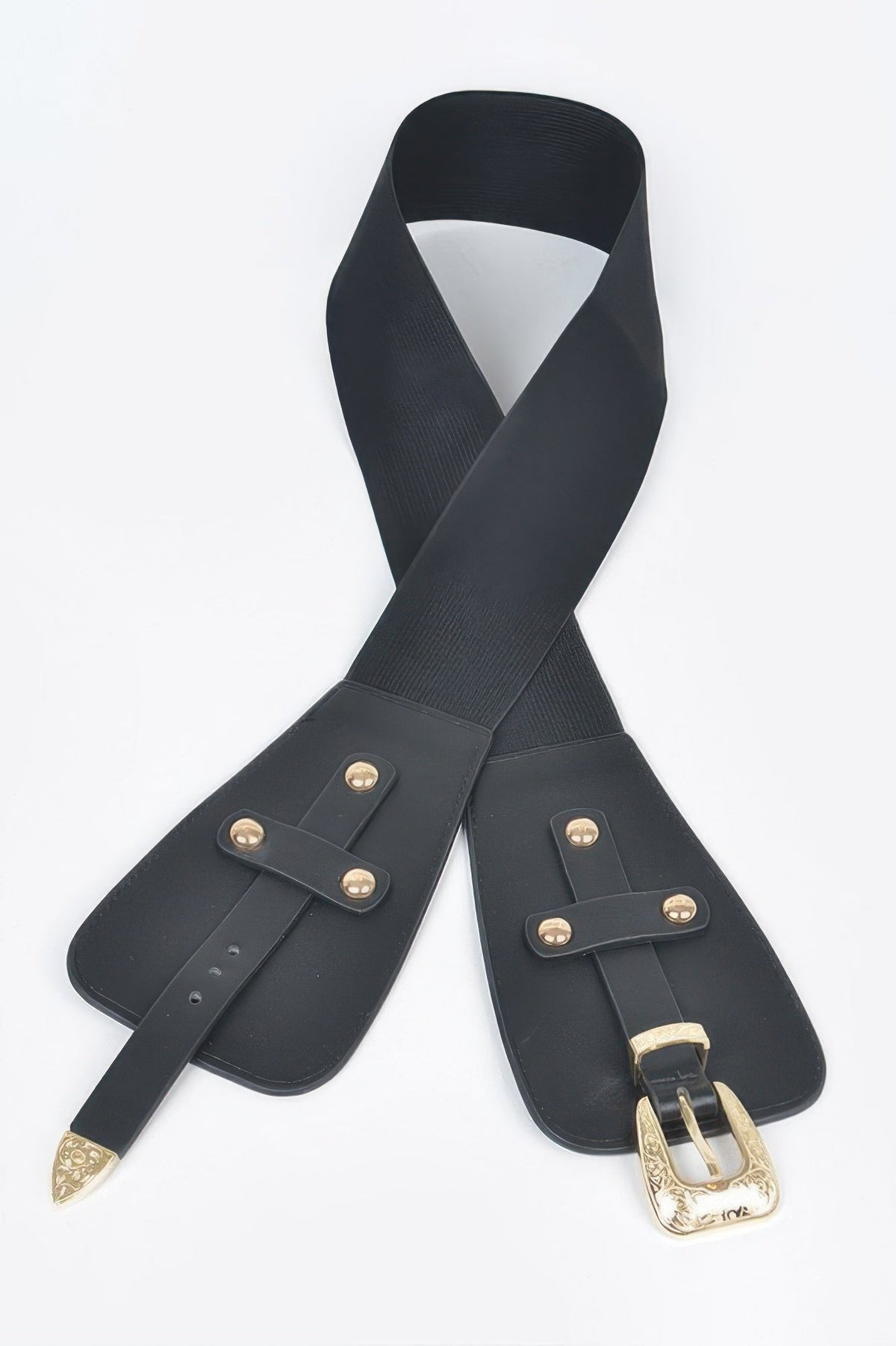 Wide Belt Buckle Plus Size Elastic Belt
