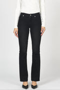Jaxtyn Suede Bootcut Jean In Black
