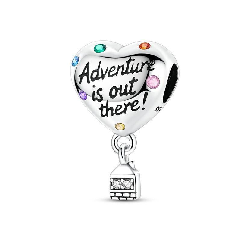 Adventure Is Out There Heart & Balloon Dangle Charm