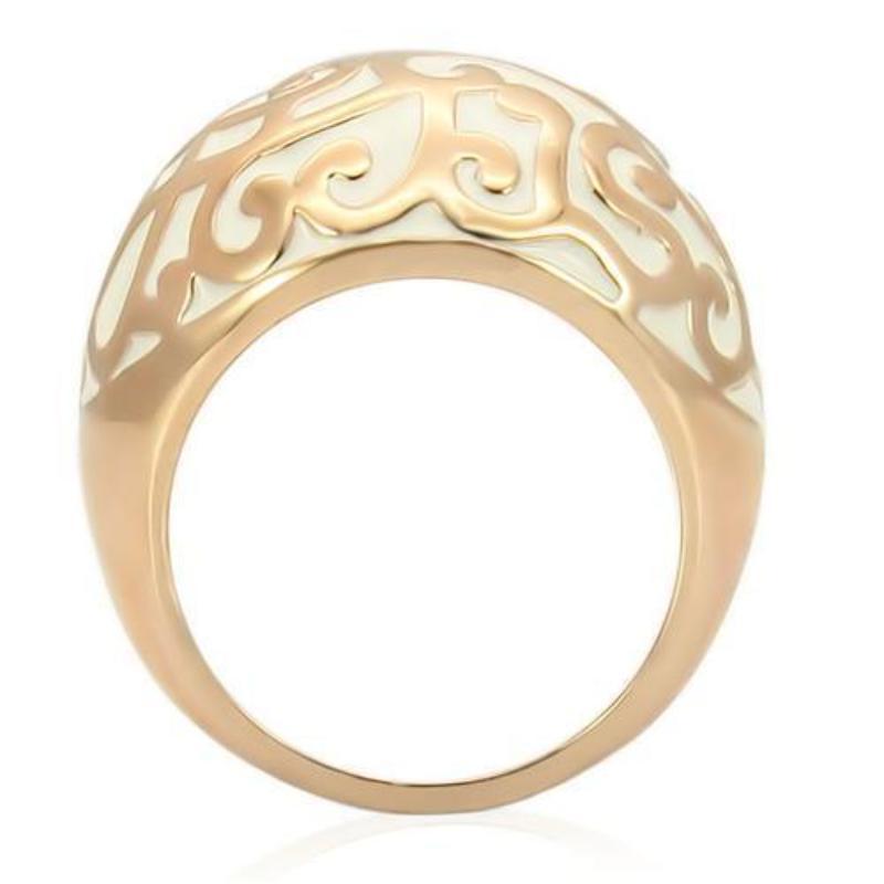 Rose Gold Brass Ring with No Stone