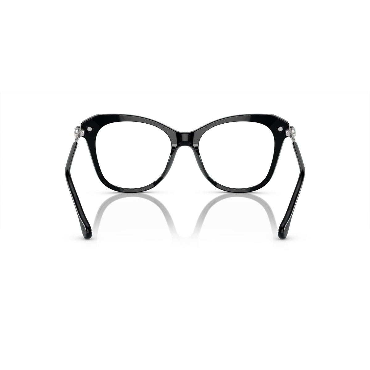 0Sk2012 Oversized Cat-Eye Eyeglasses with Crystal Embellishments