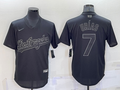 Men's Los Angeles Dodgers Julio Urias #7 Black Authentic Game jersey