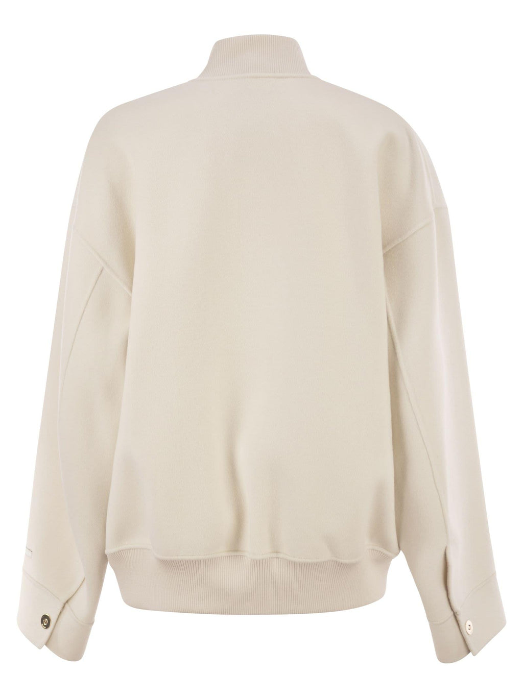 Sportmax Women Spxondata - Virgin Wool Bomber Jacket With Ribbed Knit Details