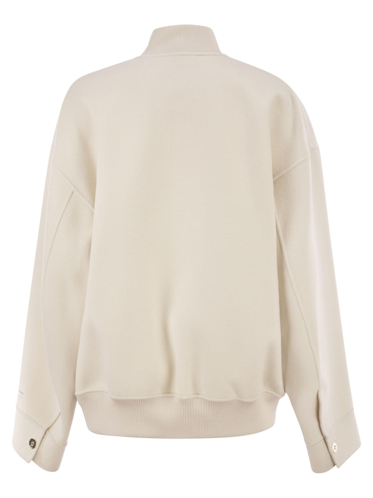 Sportmax Women Spxondata - Virgin Wool Bomber Jacket With Ribbed Knit Details