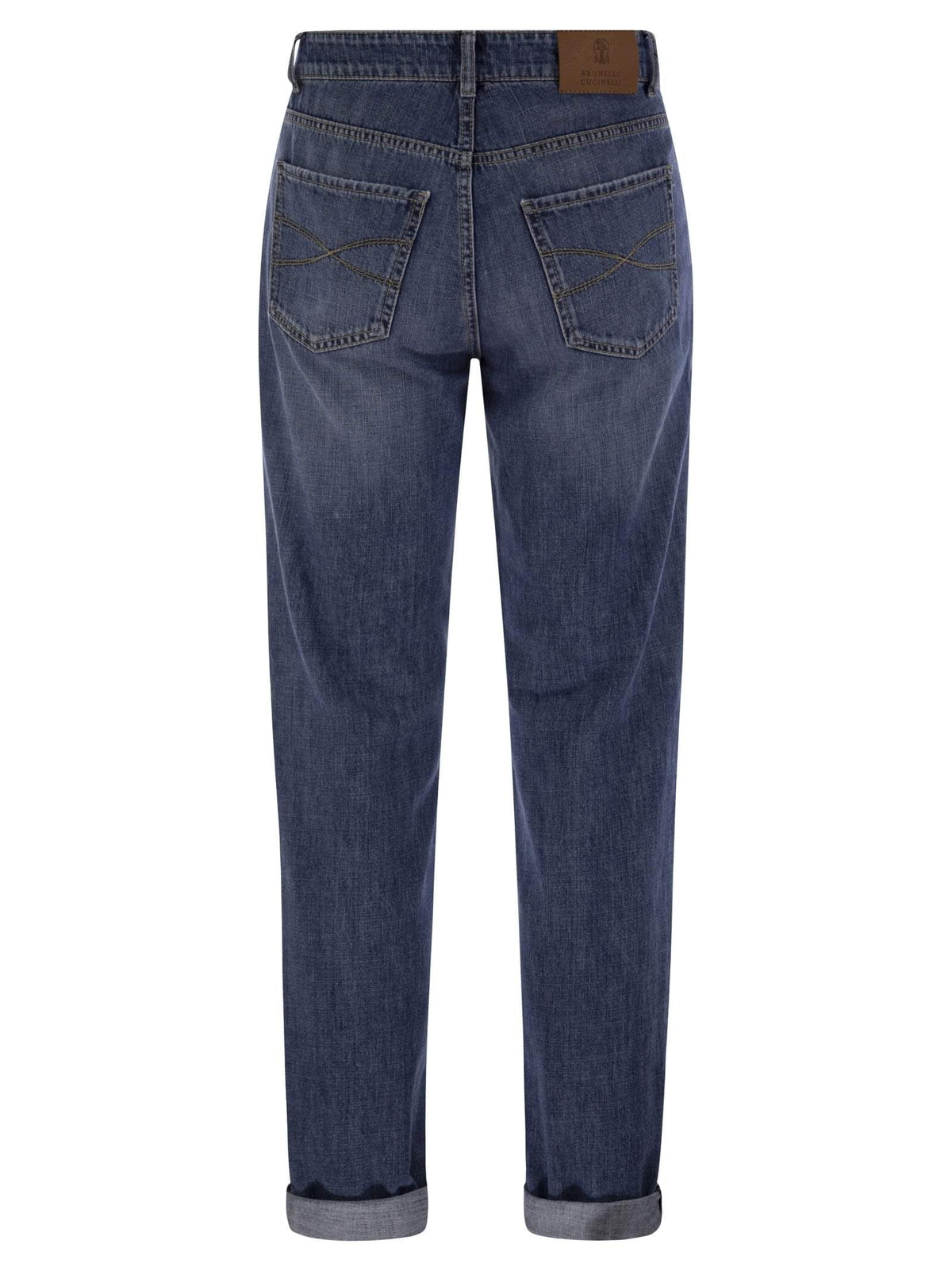 Brunello Cucinelli Men Five-Pocket Traditional Fit Trousers In Lightweight Denim