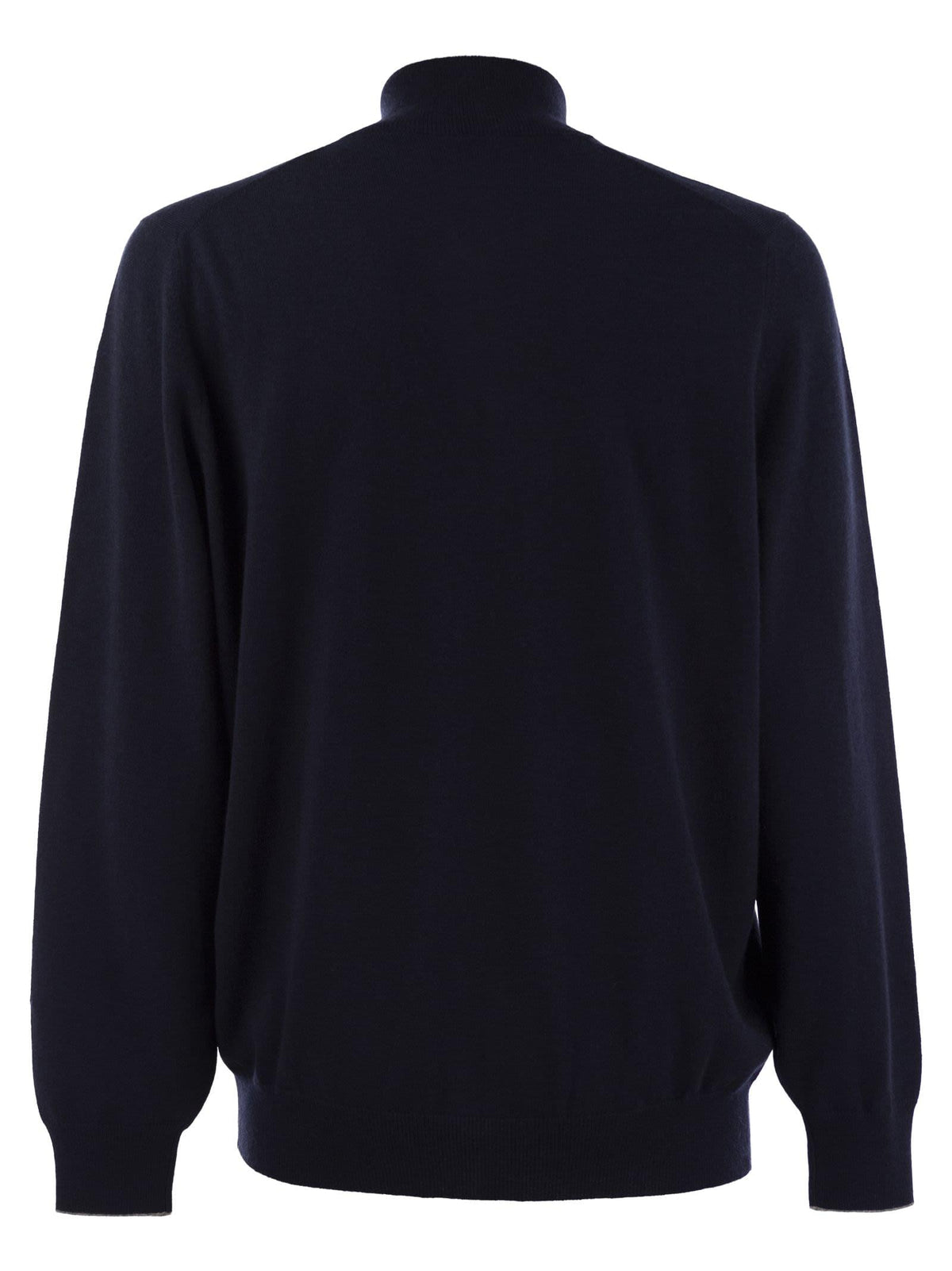 Brunello Cucinelli Men High-Necked Cashmere Cardigan With Zip