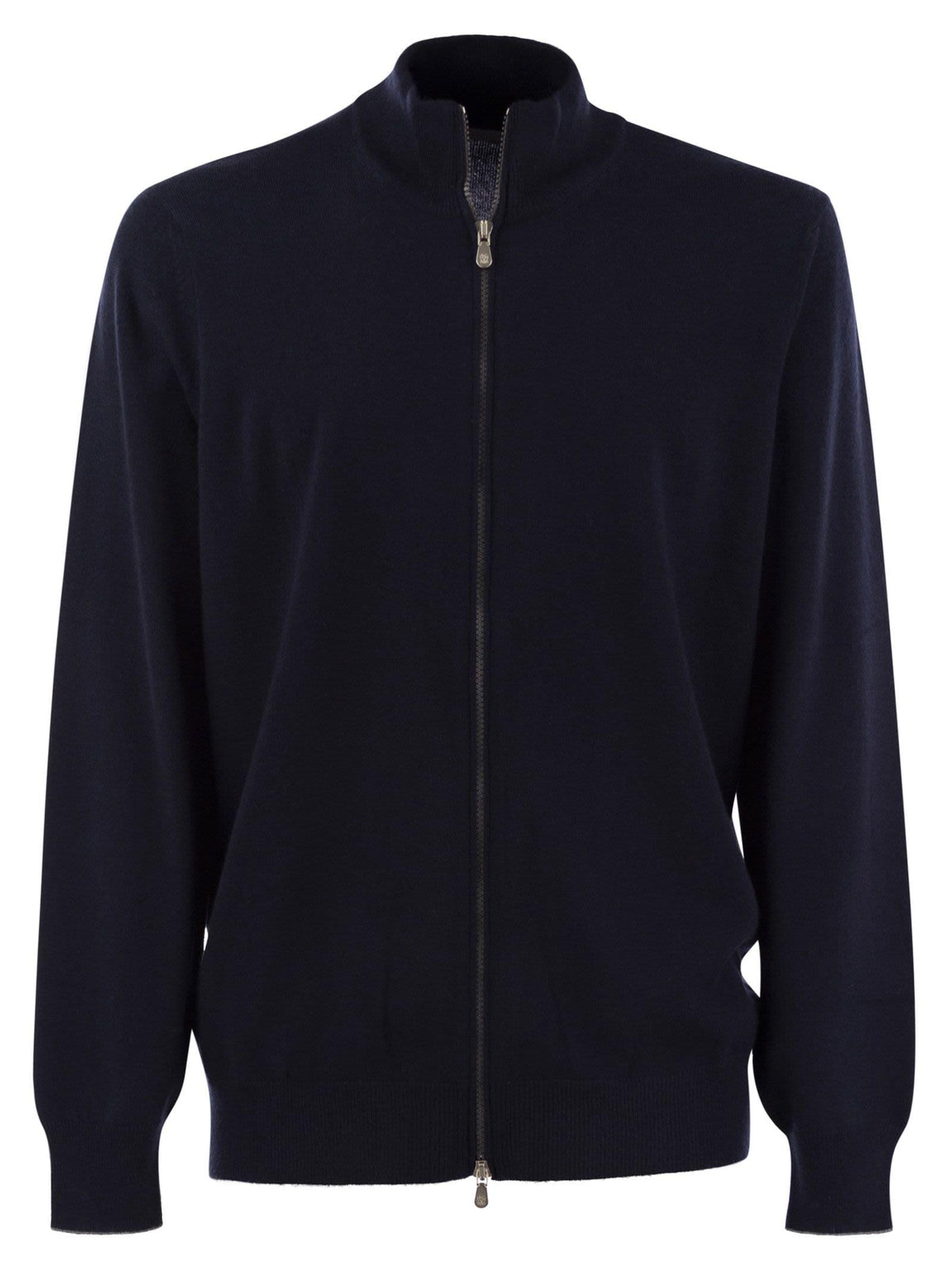 Brunello Cucinelli Men High-Necked Cashmere Cardigan With Zip