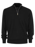 Brunello Cucinelli Men Cashmere Turtleneck Sweater With Zip