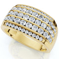 2Ct Men's Diamond Ring in 14k Gold Lab Grown