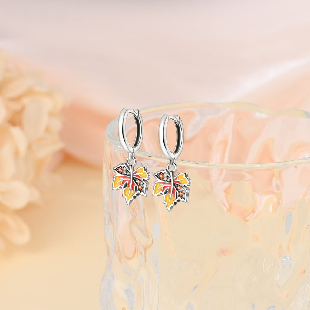 Autumn Maple Leaf Drop Earrings
