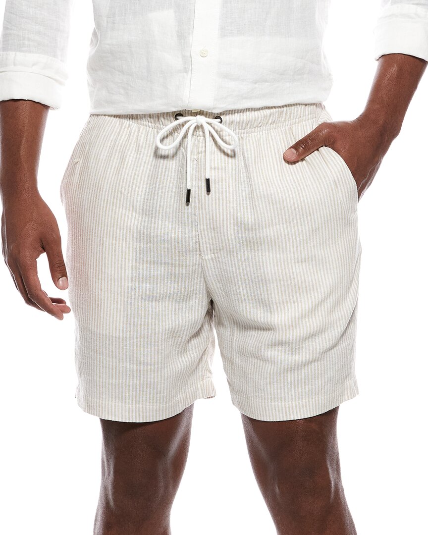 Onia Classic Stripe Linen-Blend Short