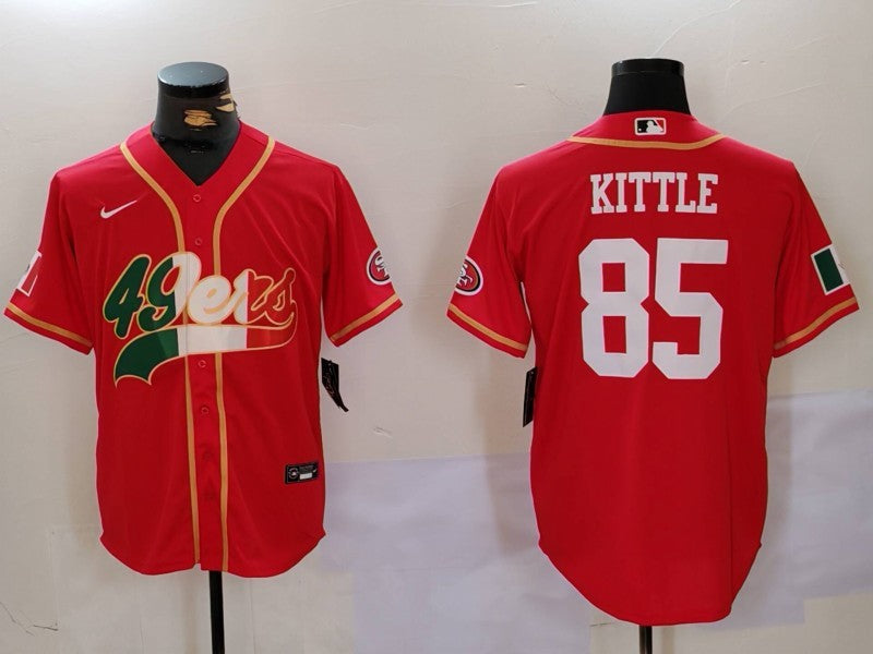 Men's San Francisco 49ers George Kittle #85 Scarlet Game jersey
