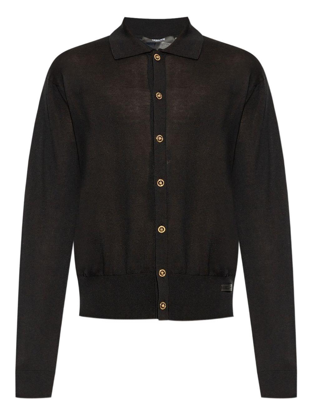 Versace Men Cotton And Silk Cardigan