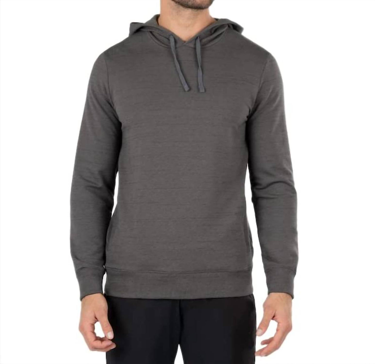 Cloud Slub Hoodie In Gray Pinstripe