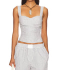 Cobain Corset Top In Cream Stripe