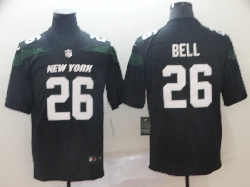 Men's New York Jets Le'Veon Bell #26 Black Game jersey