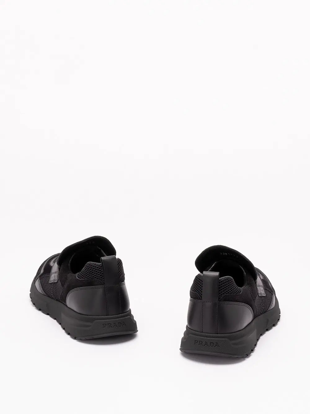 Prada Men Mesh And Leather Sneakers