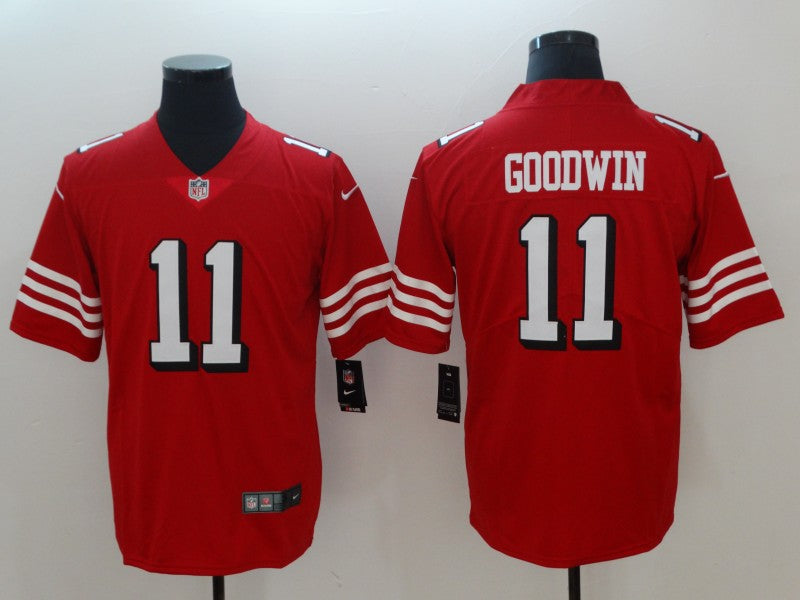 Men's San Francisco 49ers Marquise Goodwin #11 Red Game jersey