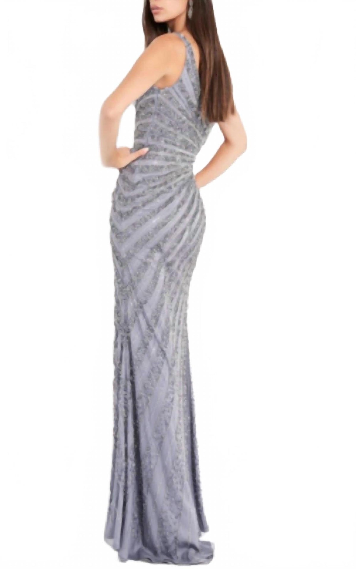 Beaded Tank Dress In Smoke