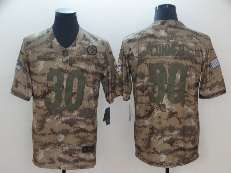 Men's Pittsburgh Steelers James Conner #30 Camouflage Game jersey