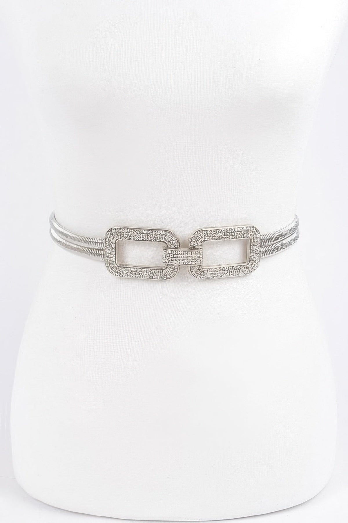 Rhinestone Metal Stretch Belt