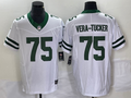 Men's New York Jets Alijah Vera-Tucker #75 White Legacy Player Game jersey