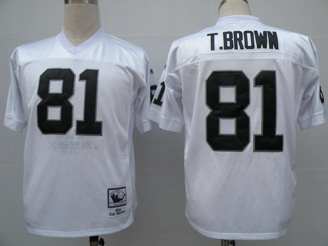 Men's Oakland Raiders Tim Brown Mitchell & Ness White Legacy Replica jersey