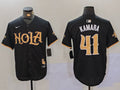 Men's New Orleans Saints Alvin Kamara #41 Black Replica Player jersey