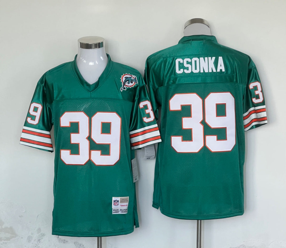Men's Miami Dolphins Larry Csonka Mitchell & Ness Aqua Legacy Replica jersey
