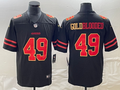 Men's San Francisco 49ers Gold Blooded #49 Black Game jersey