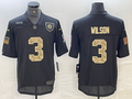 Men's Pittsburgh Steelers Russell Wilson #3 Black Team Game jersey