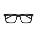Rectangular Black Frame Sunglasses With Glossy Finish