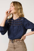 Women's Daisey Cutwork Blouse