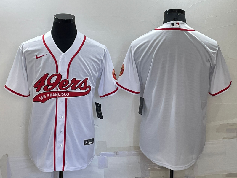 Men's San Francisco 49ers White Blank jersey
