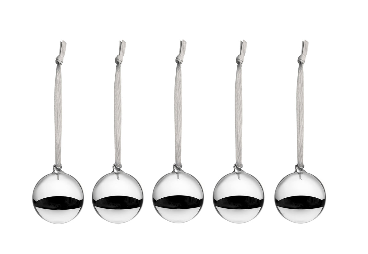 Iittala glass ball 40mm silver 5set