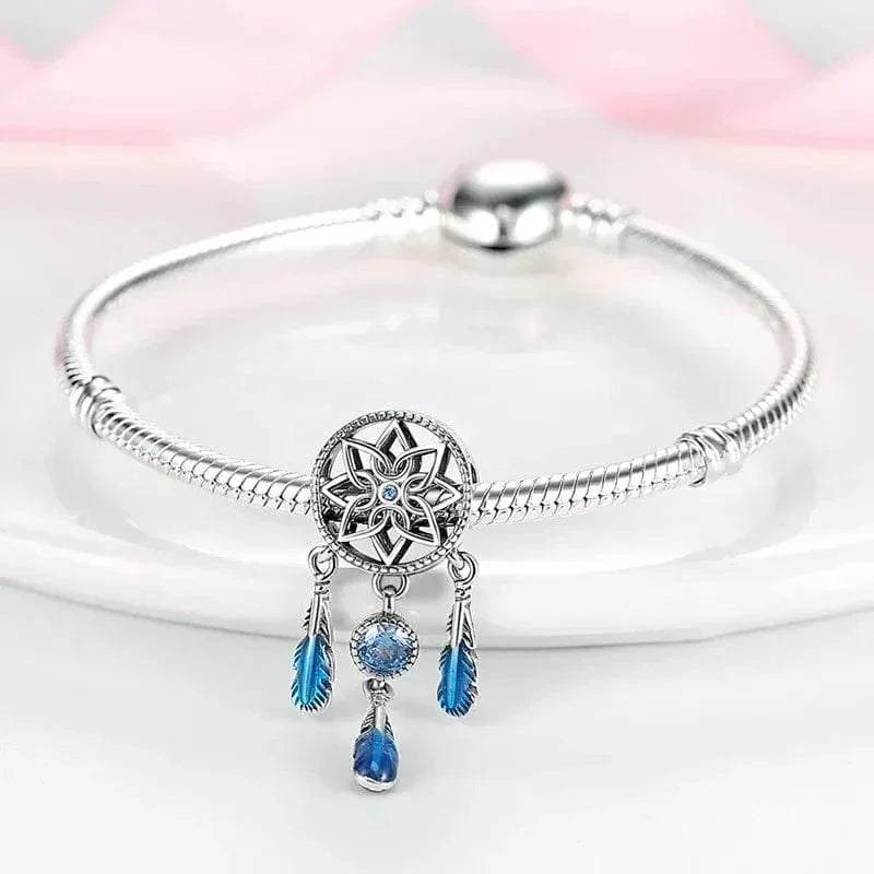 Blue Dream Catcher Charm