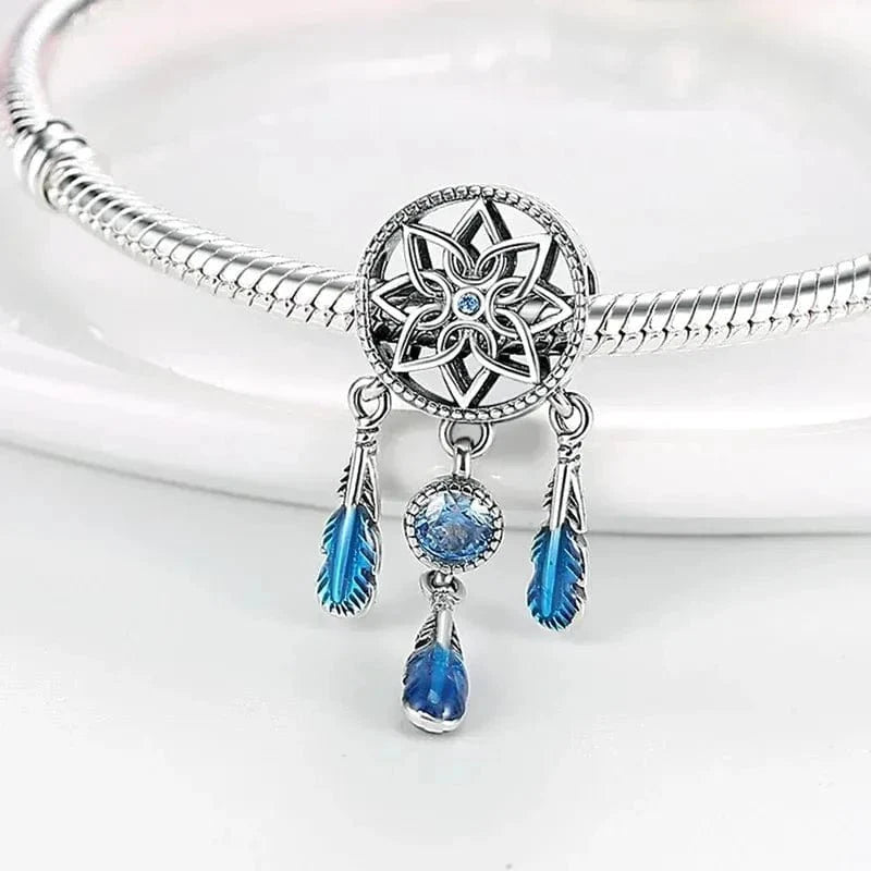 Blue Dream Catcher Charm