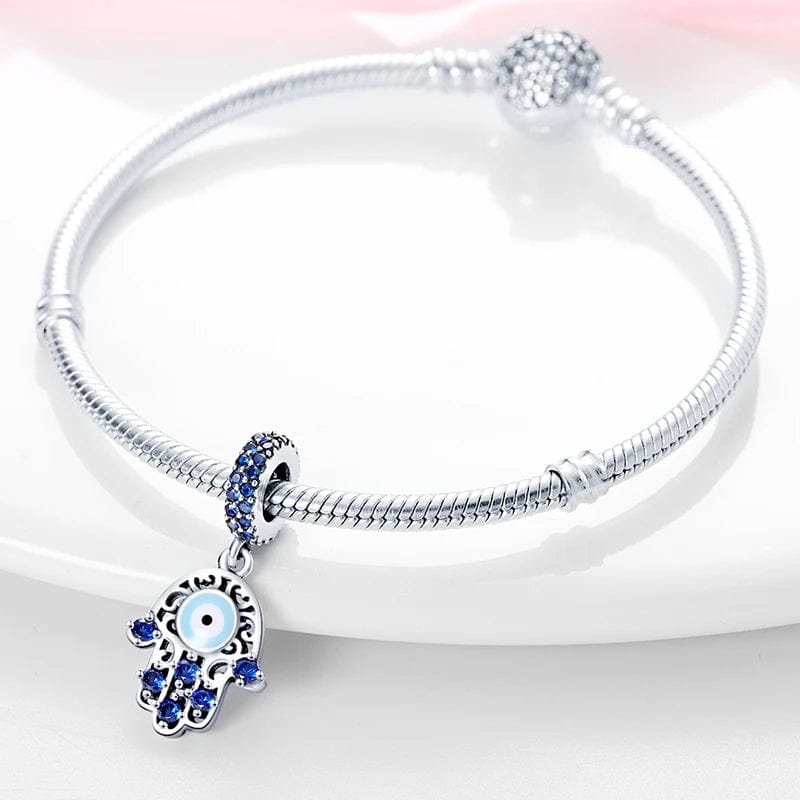 Blue Hand of Fatima Charm