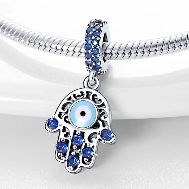 Blue Hand of Fatima Charm