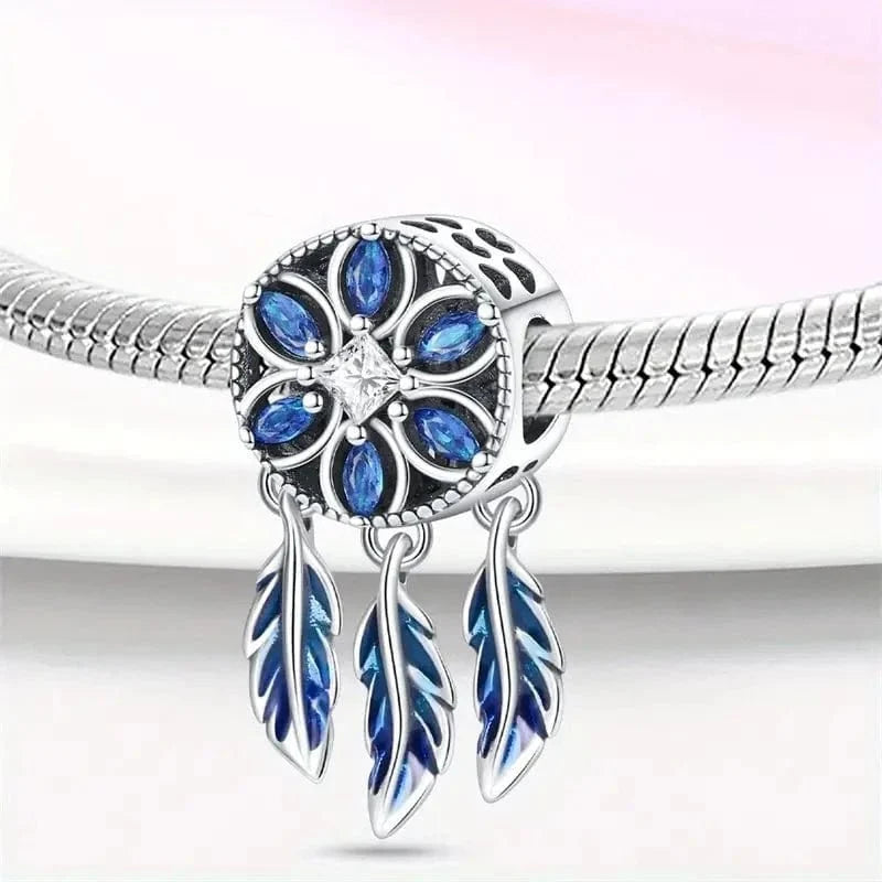 Blue Stone Dreamcatcher Charm