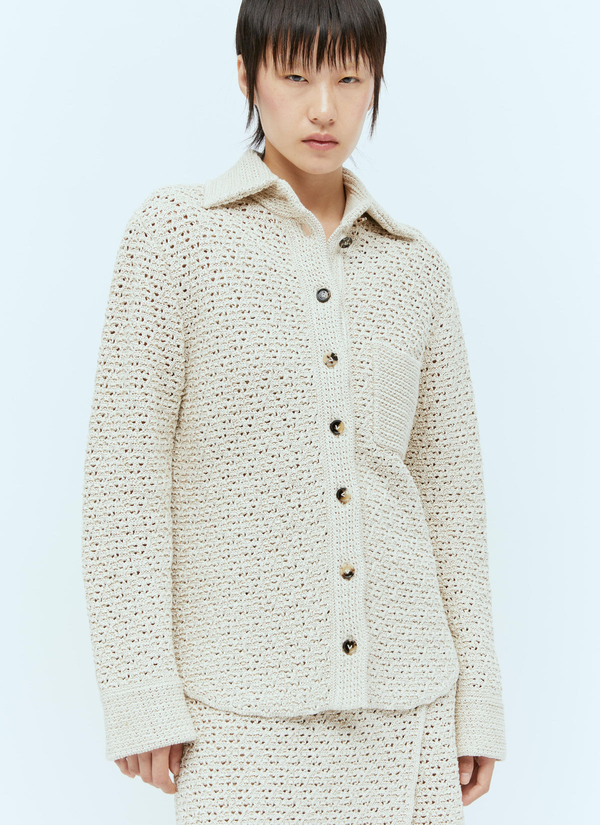 Bottega Veneta Women Textured Knit Shirt