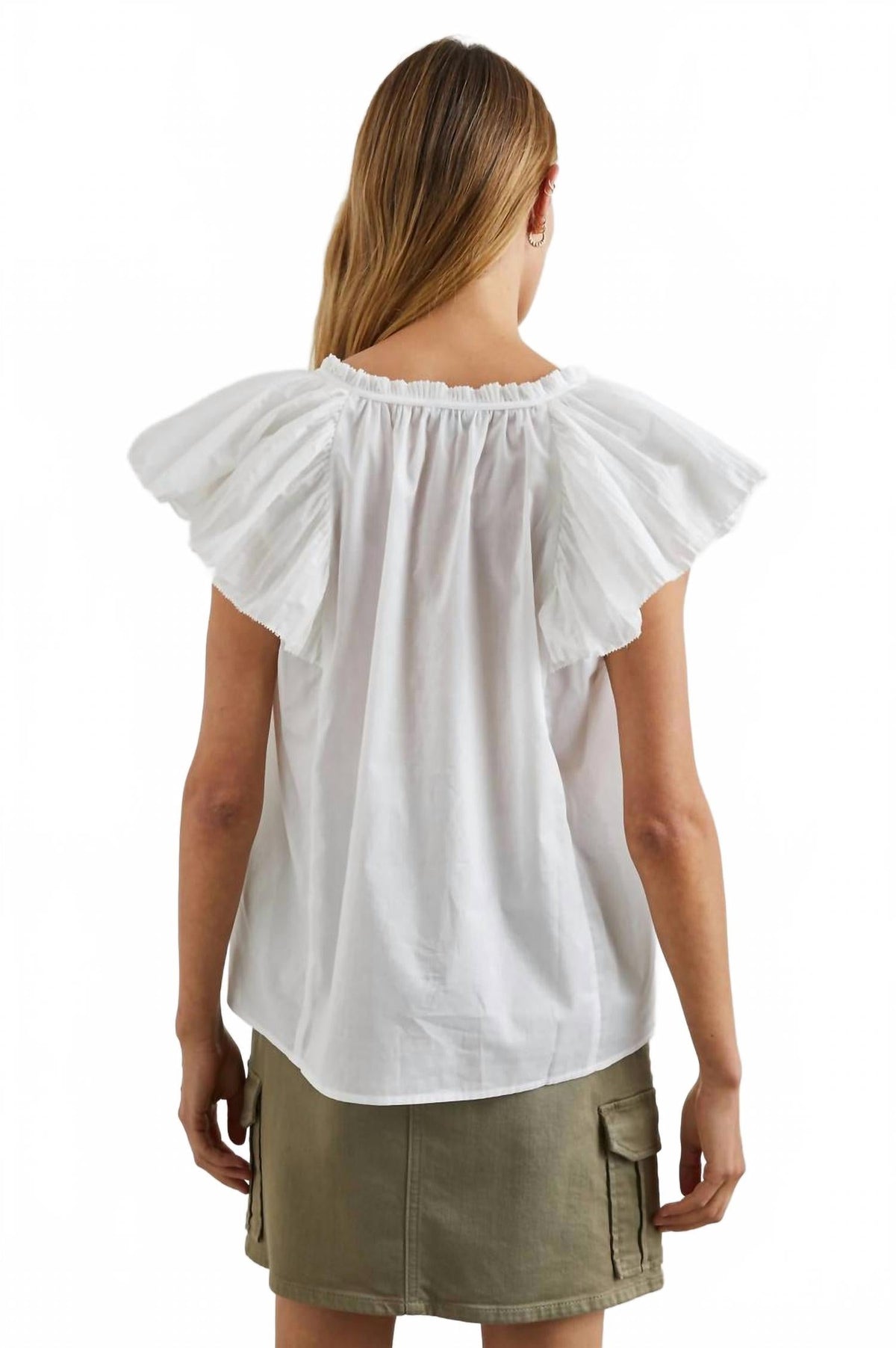 Karysa V-Neck Top In White
