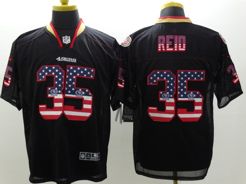 Men's San Francisco 49ers Eric Reid #35 Black Game jersey
