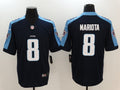 Men's Tennessee Titans Marcus Mariota #8 Navy Game Player jersey